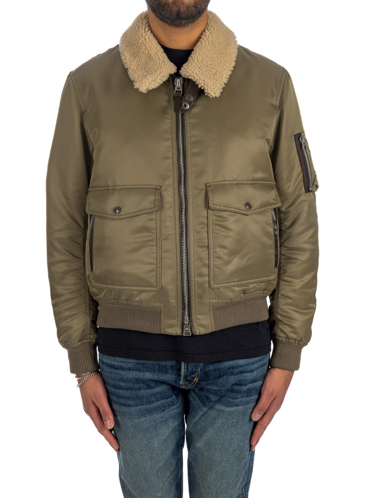 Tom Ford shearling coll bomber Tom Ford  SHEARLING COLL BOMBERgroen - www.credomen.com - Credomen