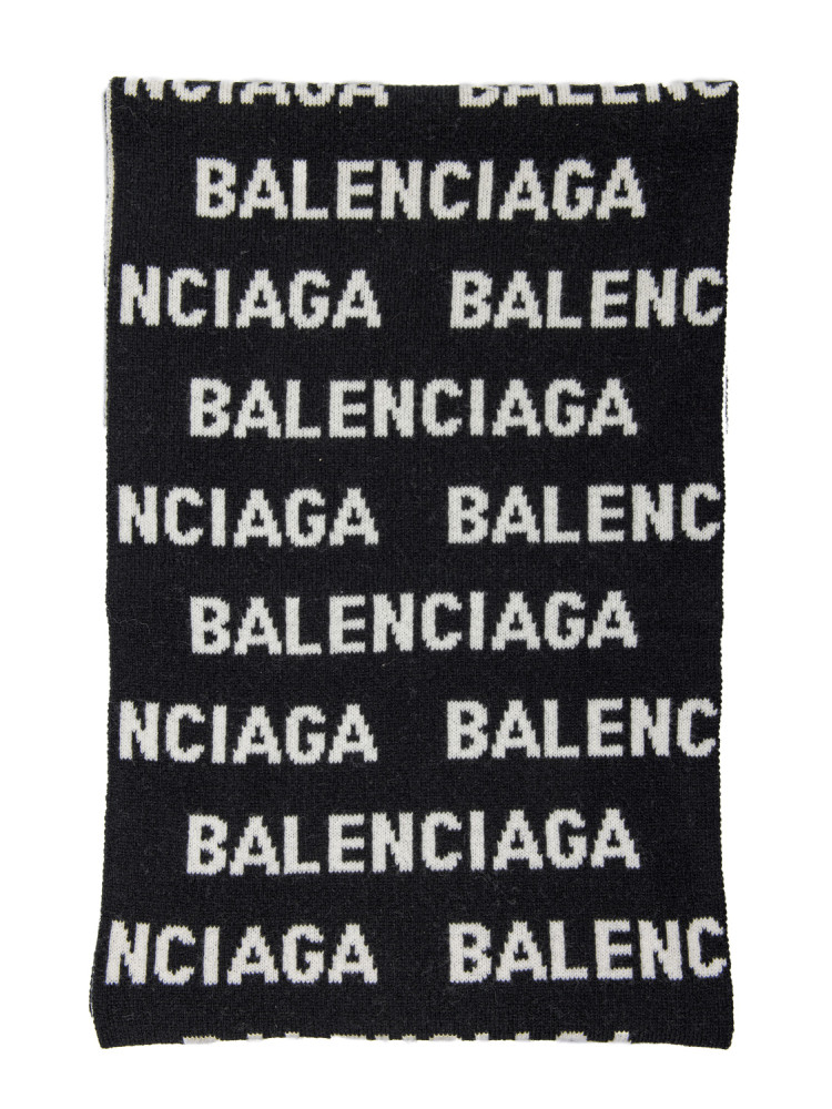 Balenciaga scarf allover big Balenciaga  SCARF ALLOVER BIGzwart - www.credomen.com - Credomen