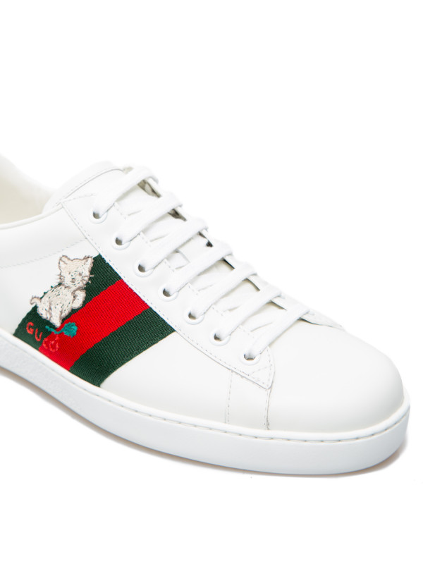 white gucci ace sneakers