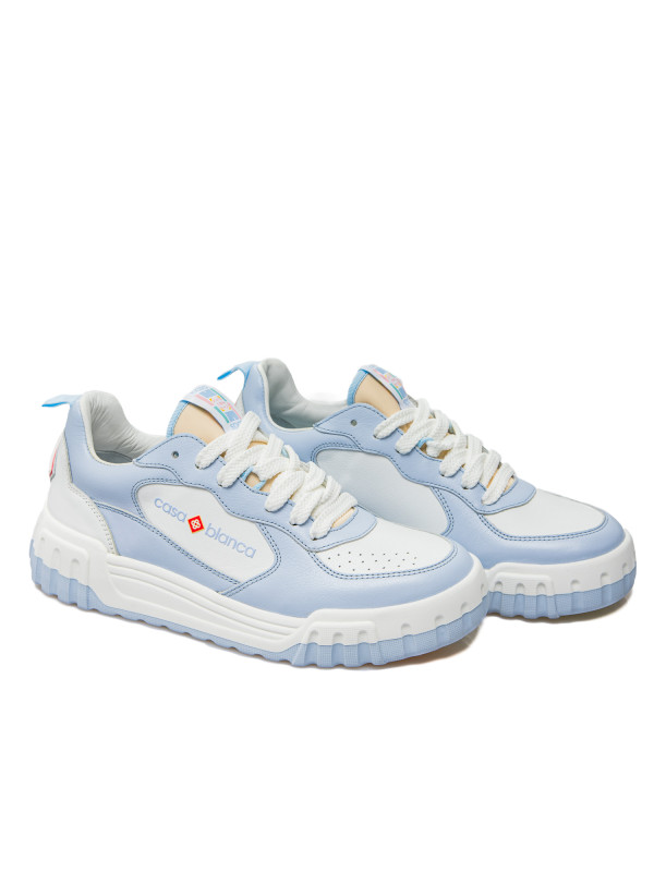 Casablanca pastel court sneaker blauw