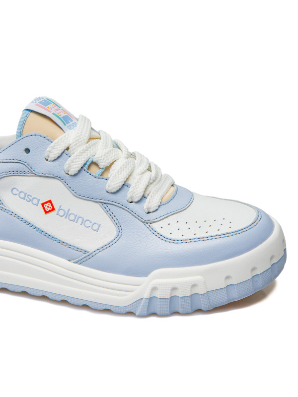 Casablanca pastel court sneaker blauw