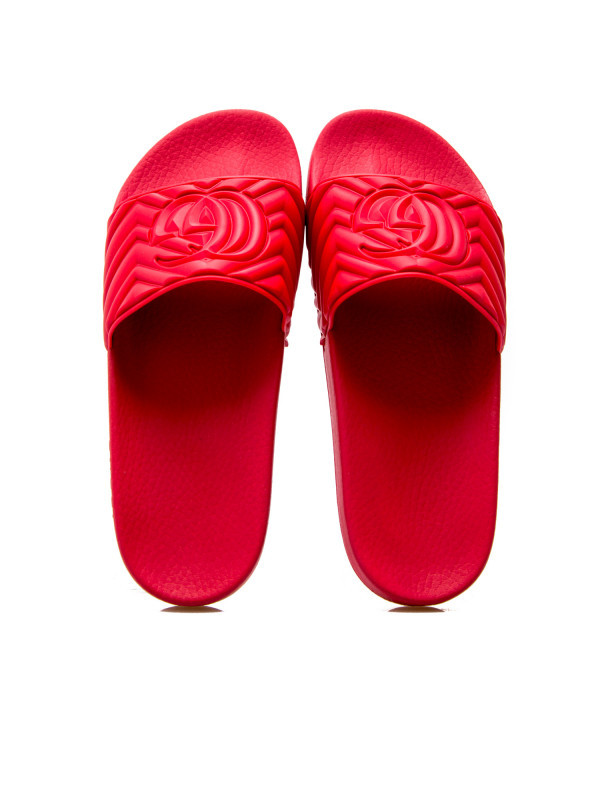 gucci flip flops red