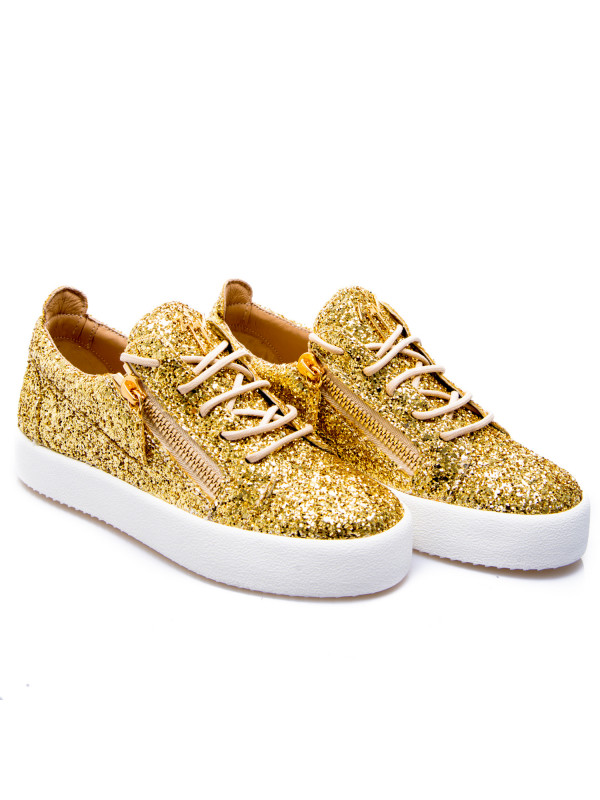 giuseppe zanotti gold sneakers