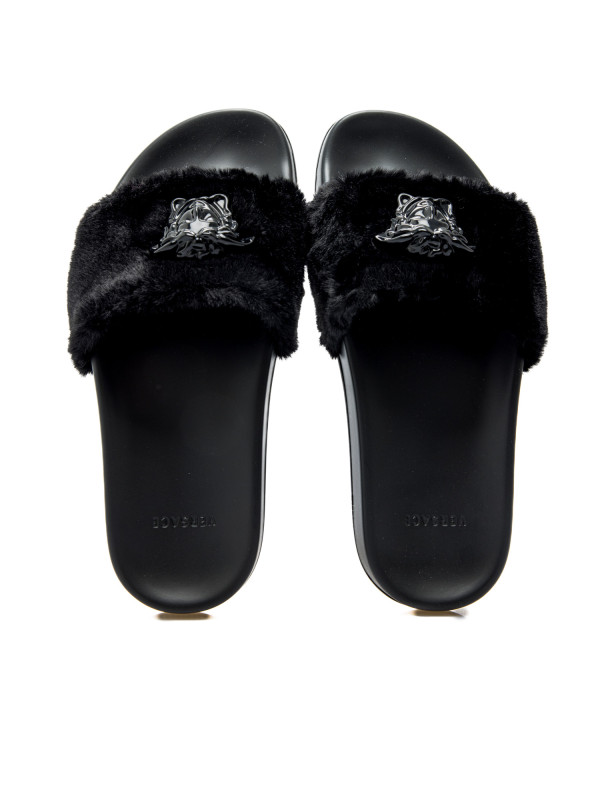 versace fur slides