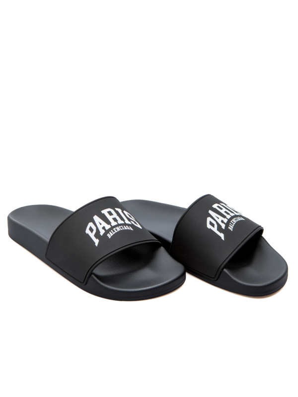 black balenciaga slides