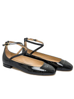 Stuart Weitzman eden strap flat zwart