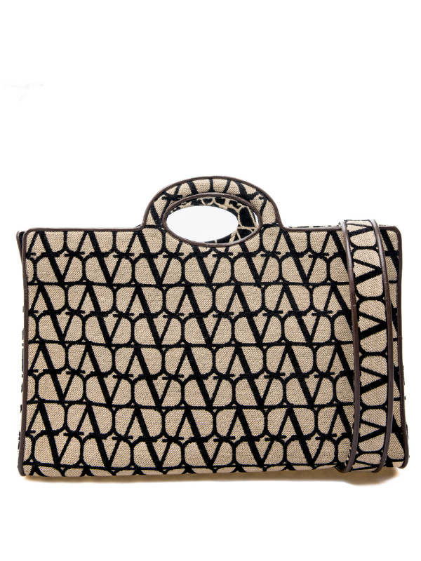 Shop Valentino Garavani Small Sculpture Monogram Canvas & Leather Shoulder  Bag