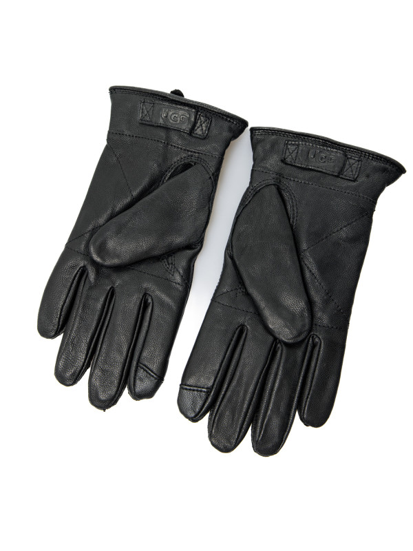 UGG  m 3 point leather glove zwart