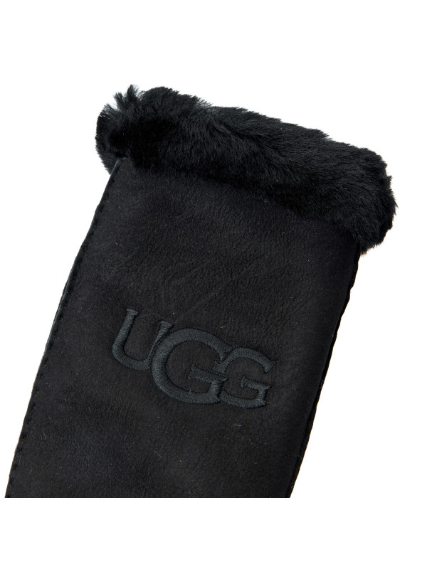 UGG  sheepskin embr mitten zwart