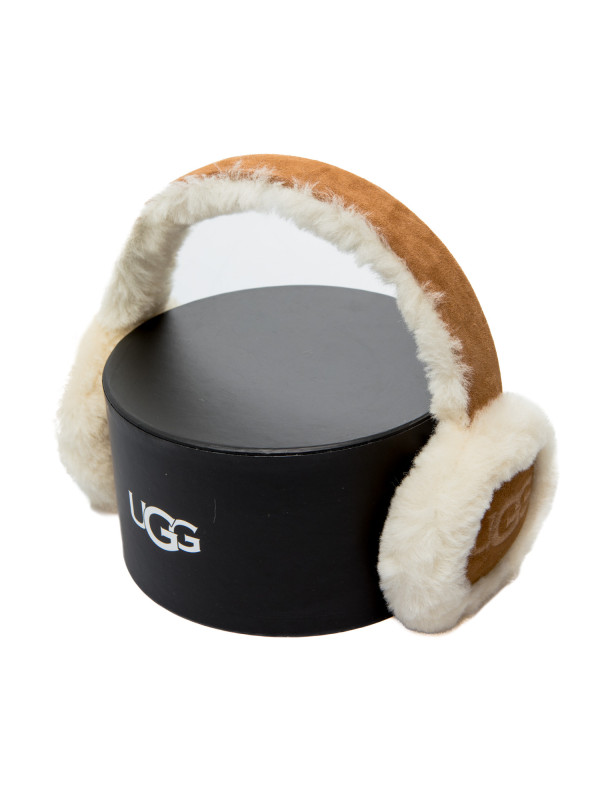 UGG  sheepskin embroid earmuff brown UGG   sheepskin embroid earmuff brown - www.derodeloper.com - Derodeloper.com