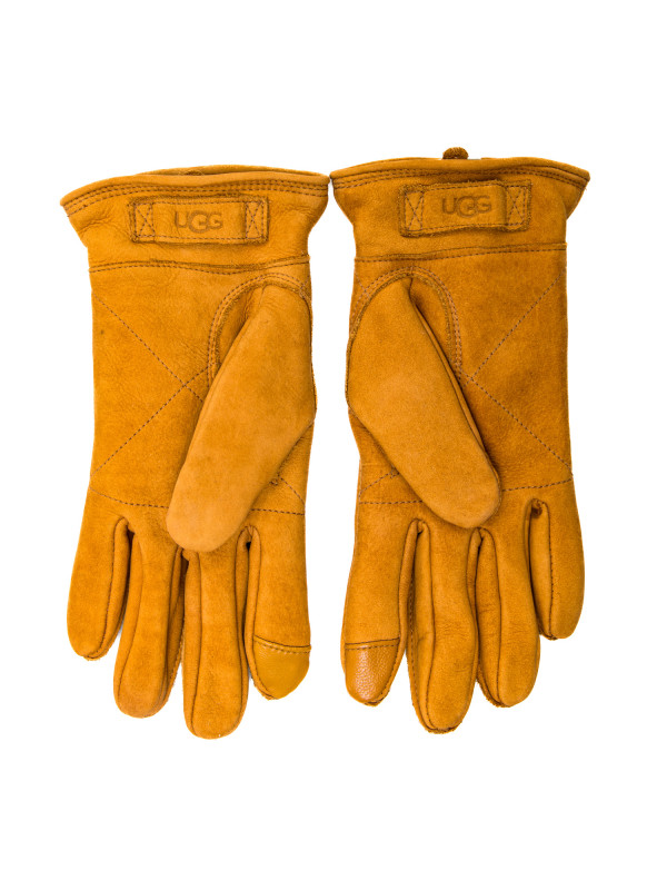 UGG  m 3 point leather glove bruin