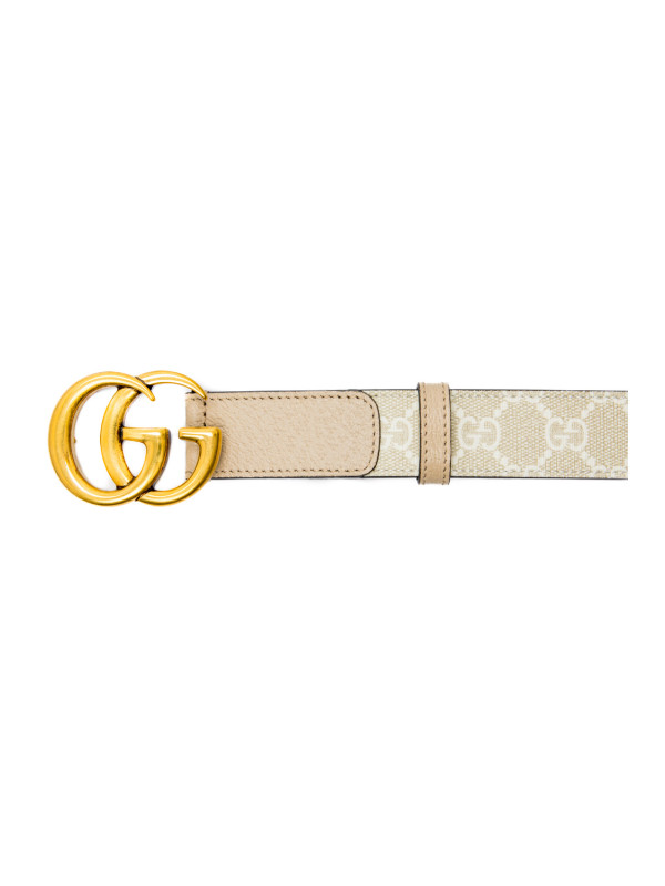 cream gucci belt