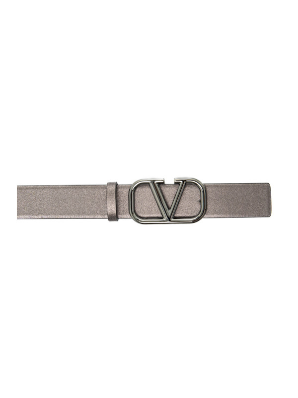 Valentino Garavani buckle belt grijs