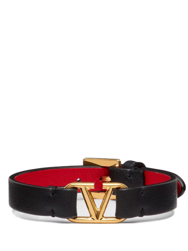 Louis vuitton, zwarte leren armband - Unique Designer Pieces