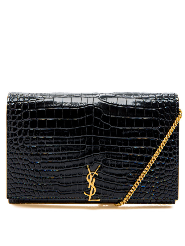 ysl wallet on chain all black