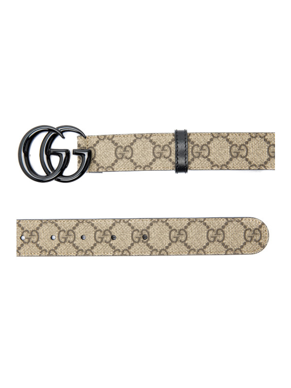 brown and black gucci belt