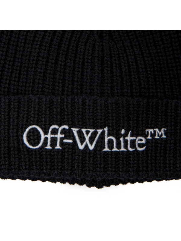 Off White bookish knit beanie black Off White  bookish knit beanie black - www.derodeloper.com - Derodeloper.com