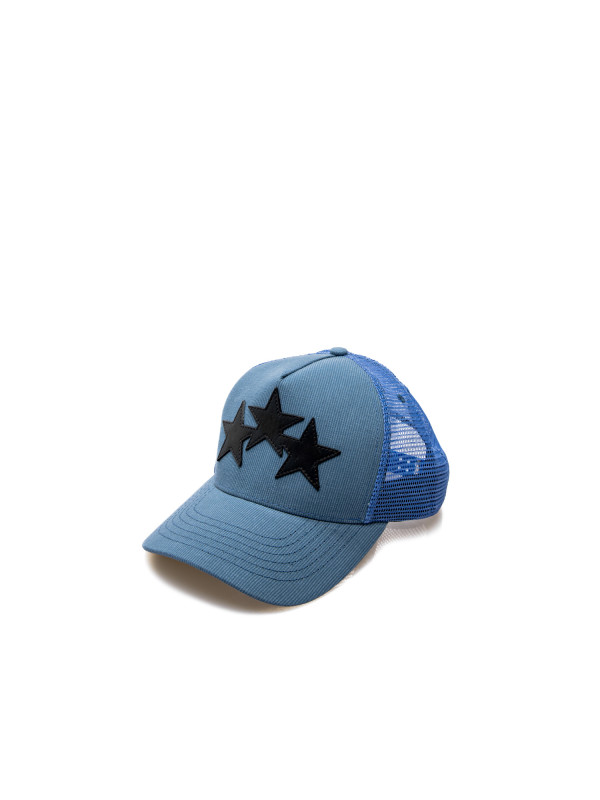 amiri 3 star trucker hat blue