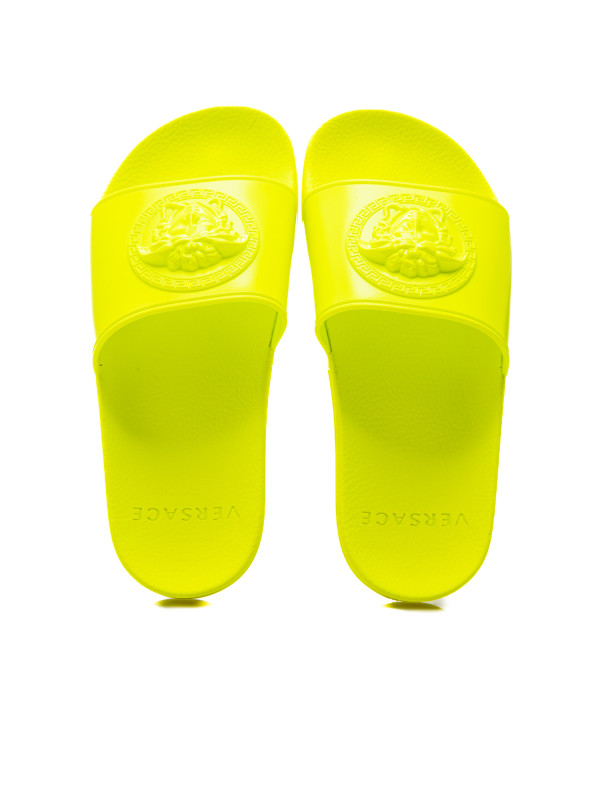 Yellow hot sale versace slides