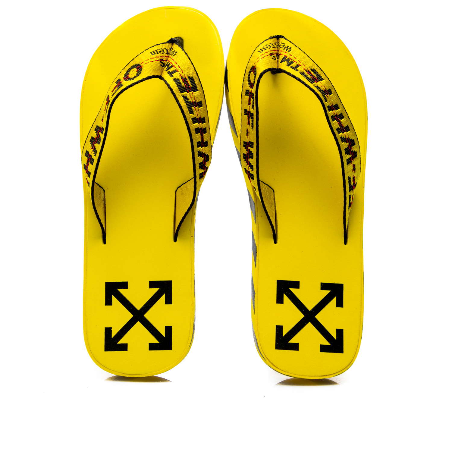 yellow flip flop sandals