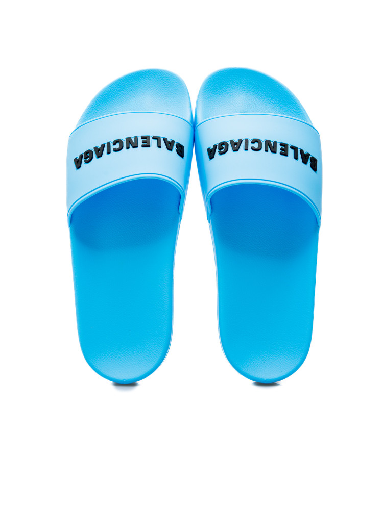 Blue store balenciaga slides