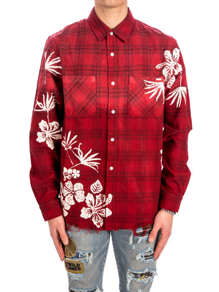 Amiri bleach floral plaid Amiri  BLEACH FLORAL PLAIDrood - www.credomen.com - Credomen