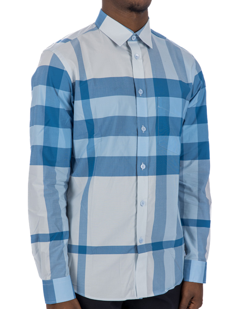 burberry check shirt blue