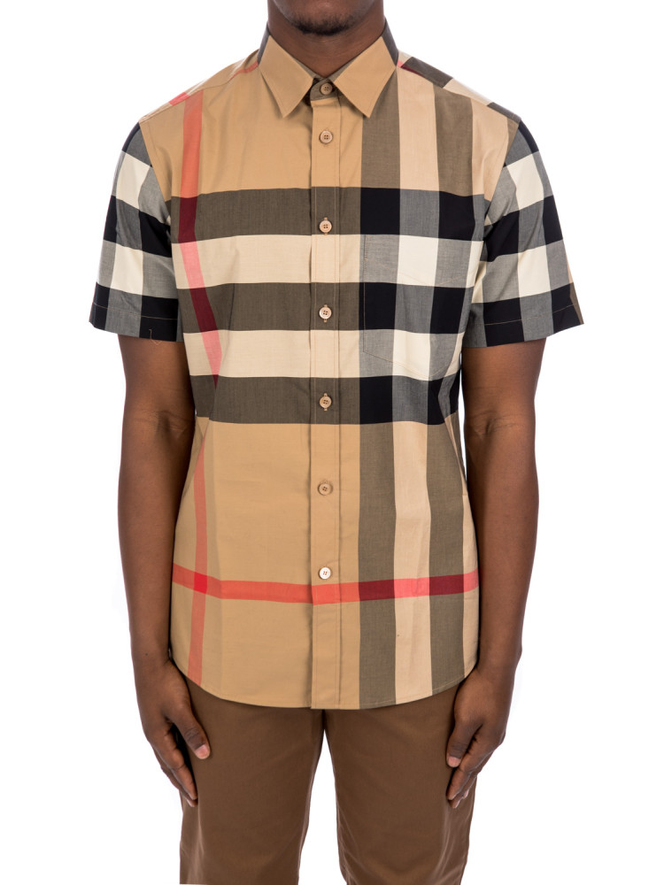 Burberry short sleeve store button down shirt