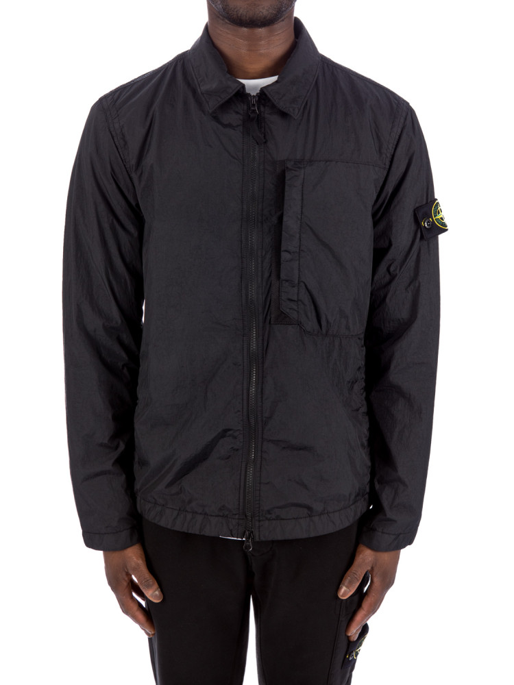 stone island button shirt