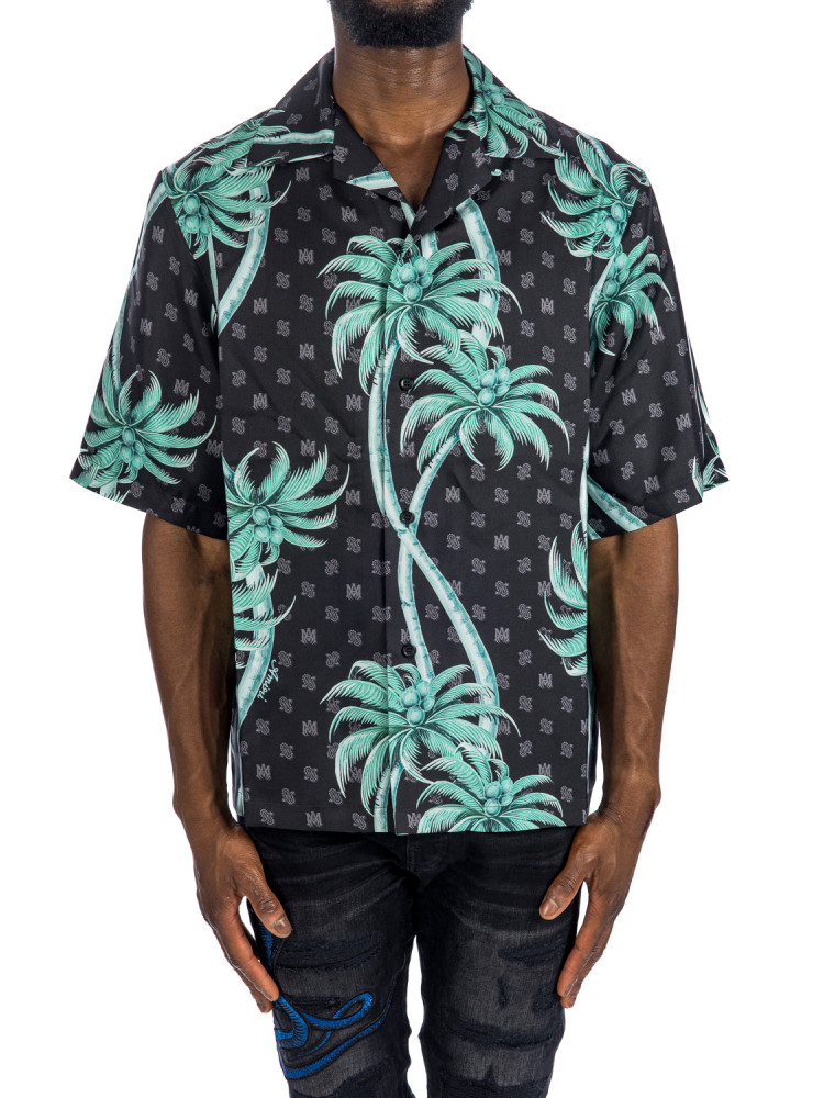 Amiri palm bowling shirt Amiri  PALM BOWLING SHIRTzwart - www.credomen.com - Credomen