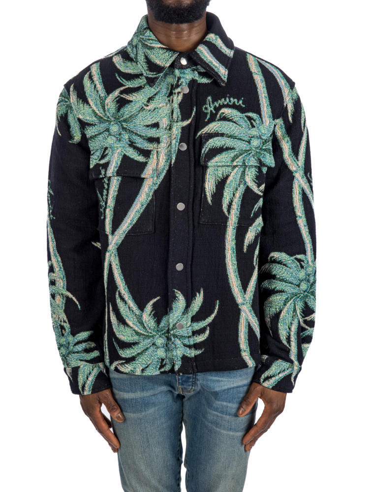 Amiri palm tapestry overshirt Amiri  PALM TAPESTRY OVERSHIRTzwart - www.credomen.com - Credomen