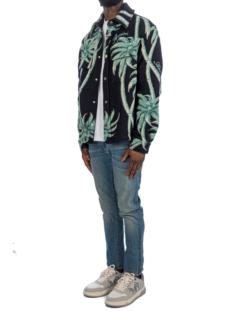 Amiri palm tapestry overshirt Amiri  PALM TAPESTRY OVERSHIRTzwart - www.credomen.com - Credomen