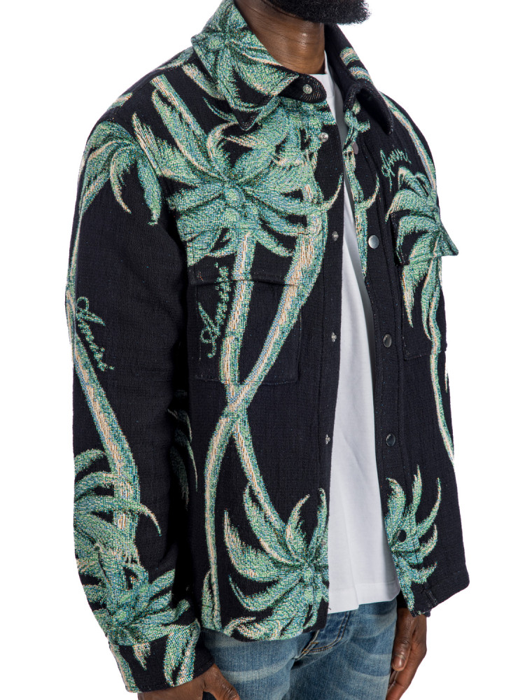 Amiri palm tapestry overshirt Amiri  PALM TAPESTRY OVERSHIRTzwart - www.credomen.com - Credomen