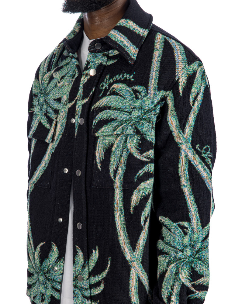 Amiri palm tapestry overshirt Amiri  PALM TAPESTRY OVERSHIRTzwart - www.credomen.com - Credomen