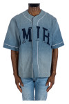 Amiri sunfaded baseball shirt Amiri  SUNFADED BASEBALL SHIRTblauw - www.credomen.com - Credomen