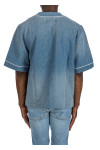 Amiri sunfaded baseball shirt Amiri  SUNFADED BASEBALL SHIRTblauw - www.credomen.com - Credomen