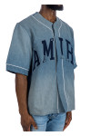 Amiri sunfaded baseball shirt Amiri  SUNFADED BASEBALL SHIRTblauw - www.credomen.com - Credomen