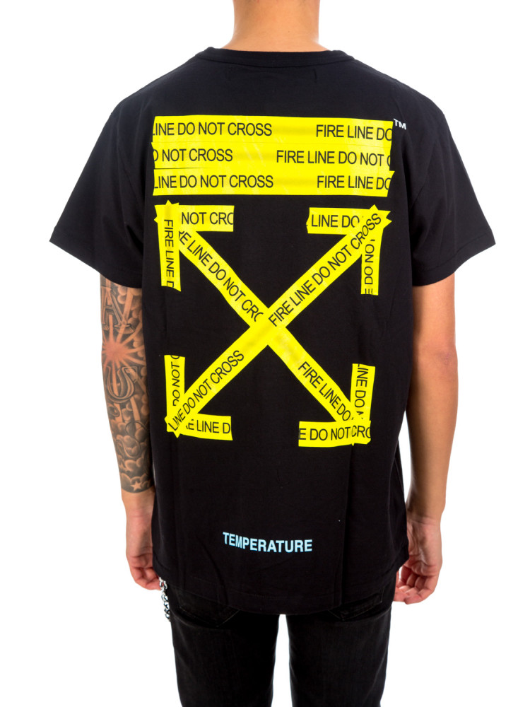 Off white hotsell t shirt firetape