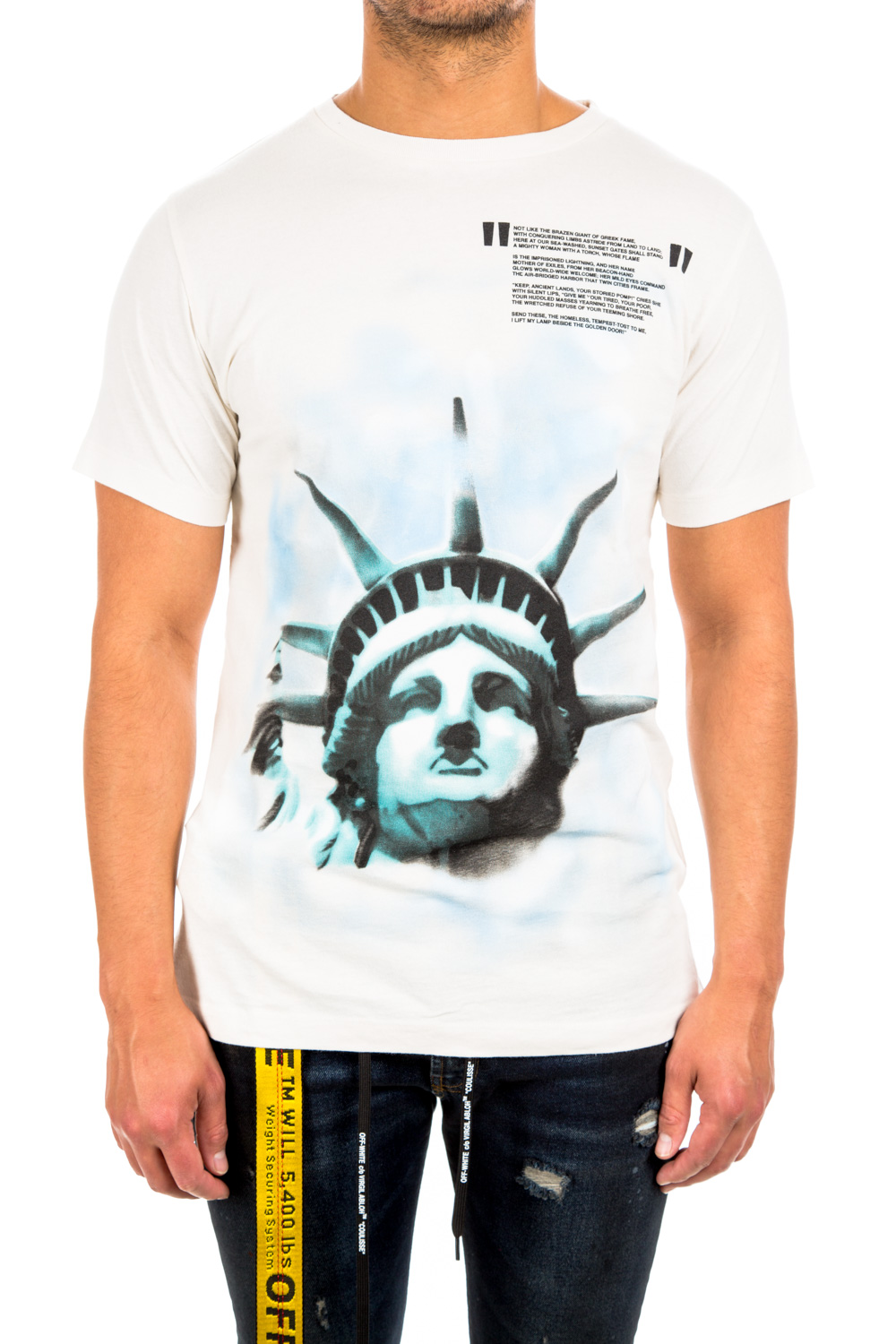 Off white statue cheap of liberty t shirt