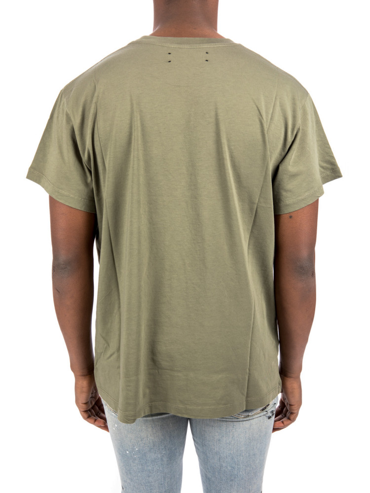 Amiri Green Core Logo T-shirt In 351 Olive Green