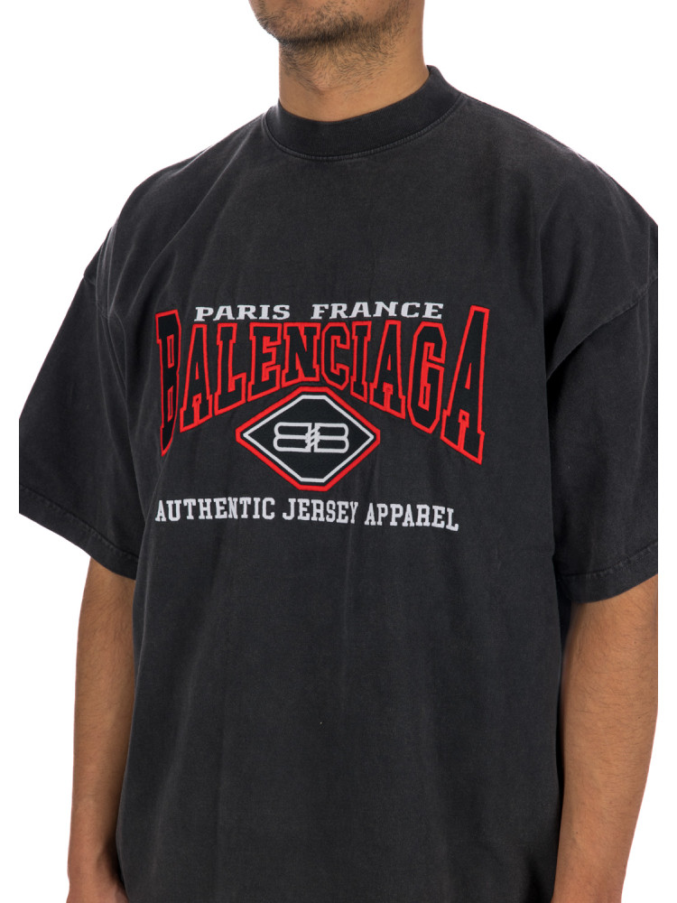 Balenciaga Paris Logo Tshirt Black 52 OFF  polidovn