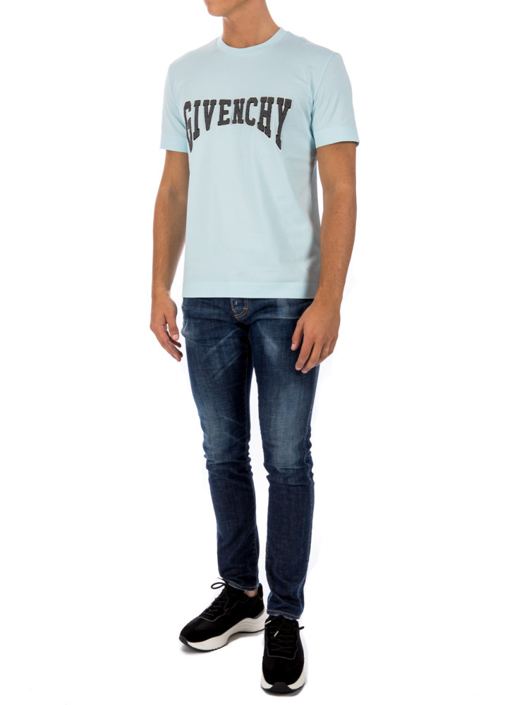 Givenchy Classic Fit Bonded T-Shirt Ocean Blue