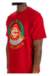 Casablanca casa crest t-shirt Casablanca  Casa Crest T-Shirtrood - www.credomen.com - Credomen