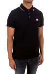 Moncler ss polo shirt Moncler  SS Polo Shirtzwart - www.credomen.com - Credomen