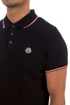 Moncler ss polo shirt Moncler  SS Polo Shirtzwart - www.credomen.com - Credomen