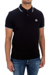 Moncler ss polo shirt Moncler  SS Polo Shirtzwart - www.credomen.com - Credomen