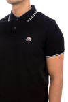 Moncler ss polo shirt Moncler  SS Polo Shirtzwart - www.credomen.com - Credomen