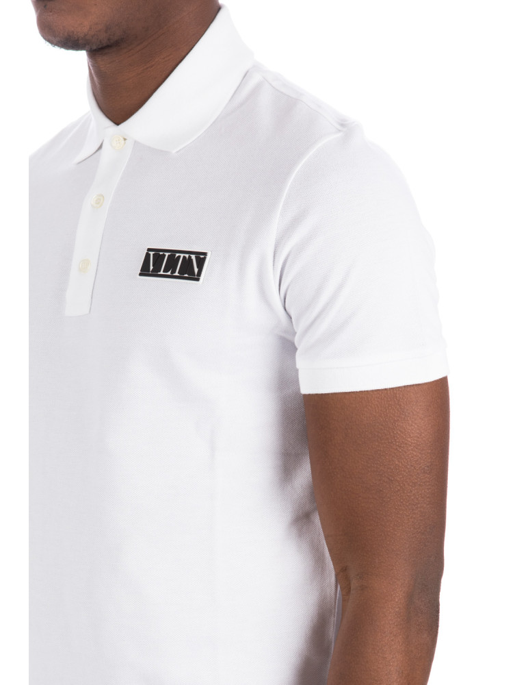 white vltn polo