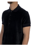 Tom Ford modal velour ss polo Tom Ford  MODAL VELOUR SS POLOzwart - www.credomen.com - Credomen