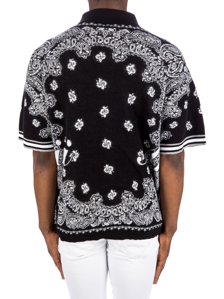 Amiri bandana ss polo Amiri  BANDANA SS POLOzwart - www.credomen.com - Credomen